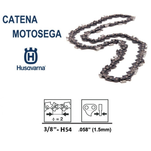 Catena motosega Husqvarna - H54 - 73DP - 3/8 1,5 mm