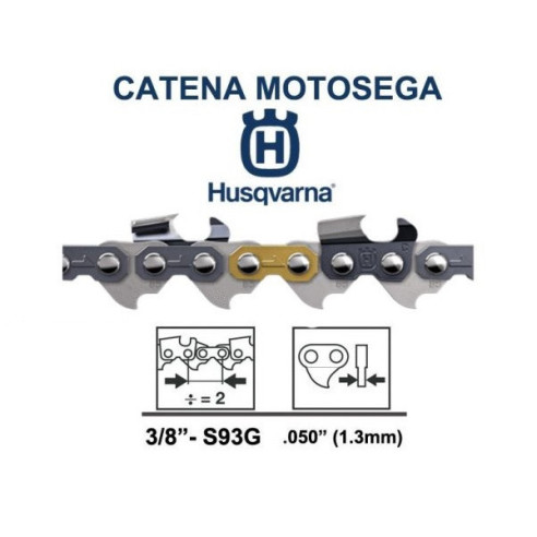 Catena motosega Husqvarna - S93G - passo 3/8" mini - spess 1,3 mm