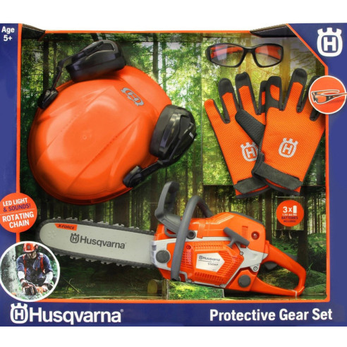 Motosega giocattolo Husqvarna 550 XP con Kit DPI Giocattolo regalo bambino