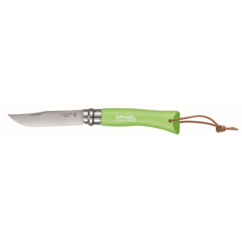 Coltello Opinel tradizionale con lama inox o al carbonio - misure varie-fluo N 7 verde